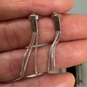 Saviano Silver Chain Earrings
